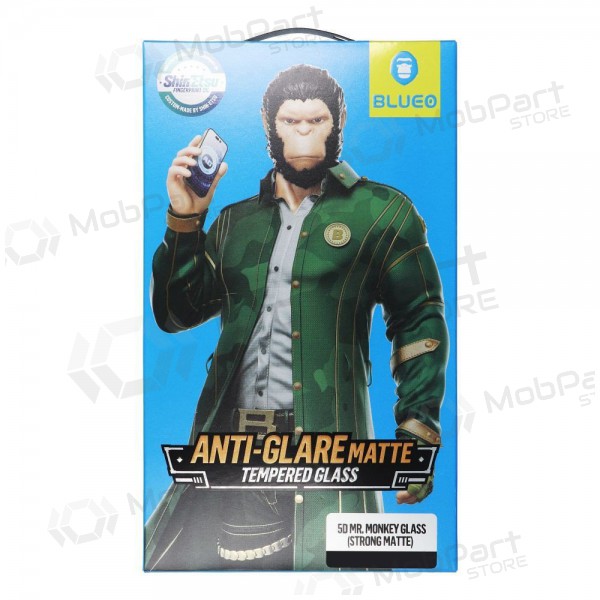 LCD apsauginis stikliukas 5D Mr. Monkey Glass (Strong Matte) Apple iPhone 13 Pro/14 svart