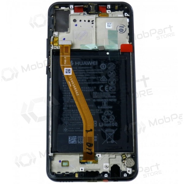 Huawei Nova 3 skärm (svart) (med ram och batteri) (service pack) (original) Huawei Nova 3 skärm (svart) (med ram och batteri) (service pack) (original)