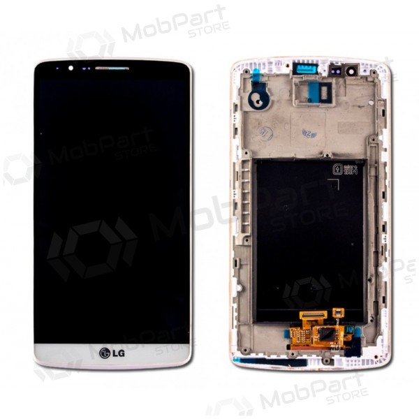 LG D855 Optimus G3 skärm (med ram) (vit)