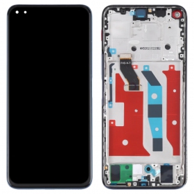 Huawei Nova 8i, Honor 50 Lite, Honor X20 skärm (svart) (med ram) (Premium)