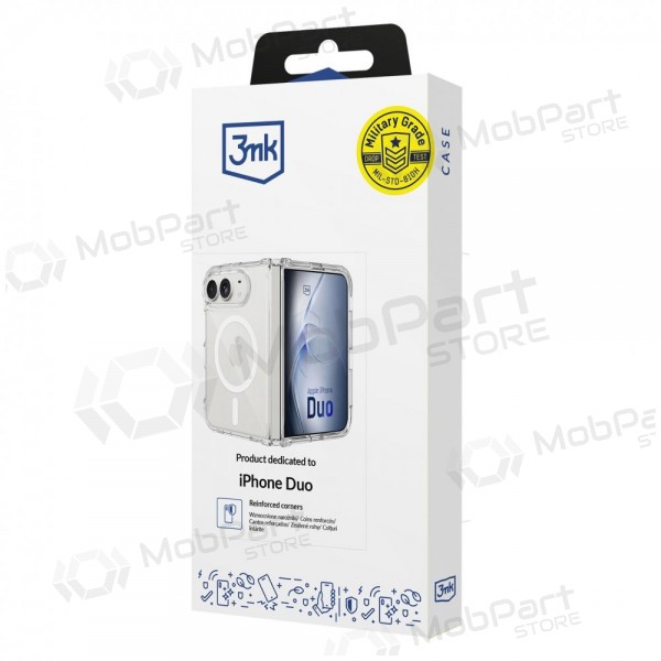 Apple iPhone Duo fodral "3mk Armor MagCase" (transparent)