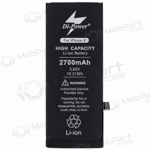 Apple iPhone 8 batteri, ackumulator Di-Power 2700 mAh (förstärkt kapacitet)