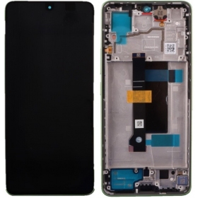 Xiaomi Redmi Note 13 Pro 5G skärm (ljusgrön) (med ram) (original)