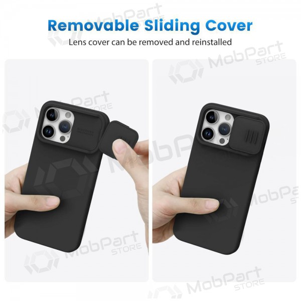 Apple iPhone 15 Pro Max mobilskal „Nillkin Silicone“ (svart)