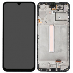 Samsung Galaxy A25 skärm (svart) (med ram) (OLED)