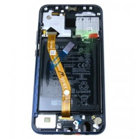 Huawei Mate 20 Lite skärm (blå) (med ram och batteri) (service pack) (original)