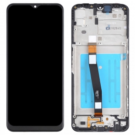 Samsung A226 Galaxy A22 5G skärm (svart) (med ram) (service pack) (original)
