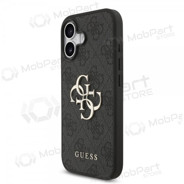 Apple iPhone 17 fodral - Guess PU 4G Metal Logo (grå)