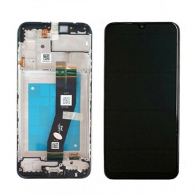 Samsung A025G Galaxy A02s 2020 skärm (svart) (med ram) (service pack) (original)