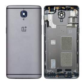 OnePlus 3 / 3T baksida / batterilucka grå (Gunmetal) (begagnad grade B, original)