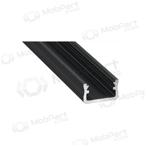 Aliuminis profilis Lumines LED juostoms A (svart, anoduotas, 2m)