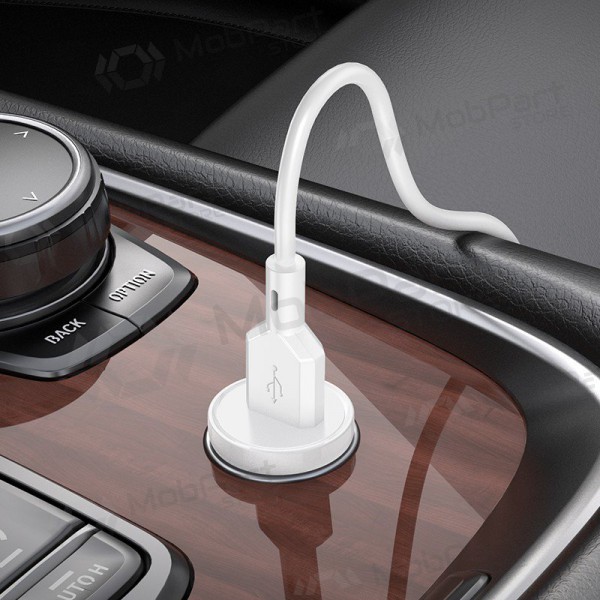 Laddare automobilinis Borofone BZ18 Quick Charge 3.0 18W + Type-C (vit)