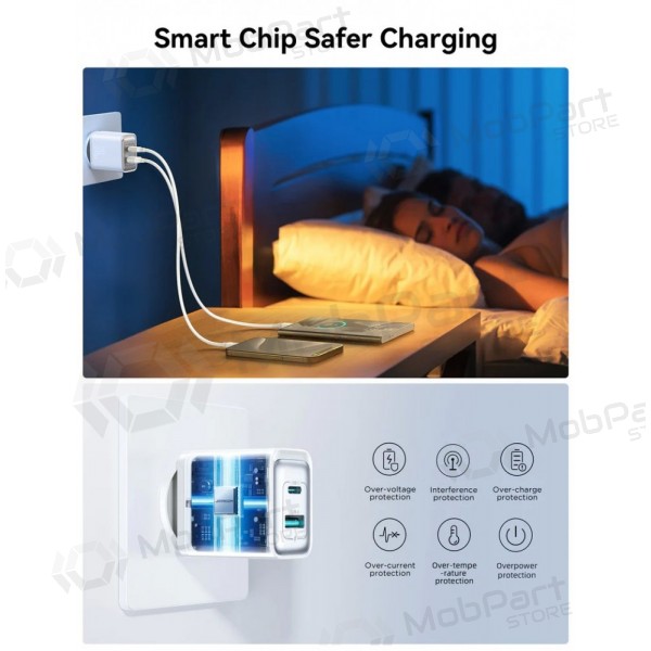 Laddare Joyroom JR-TCF15 USB-C/USB-A 30W vit