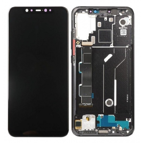 Xiaomi Mi 8 skärm (svart) (med ram) (service pack) (original)