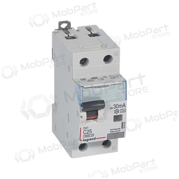 Jordfelsrelä med automatsäkring Legrand 411053 (C, 32A, 2P, 30mA, 230V)
