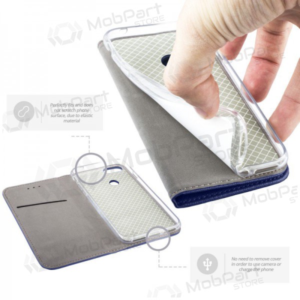 LG K40S fodral - Smart Magnet (mörkblå)