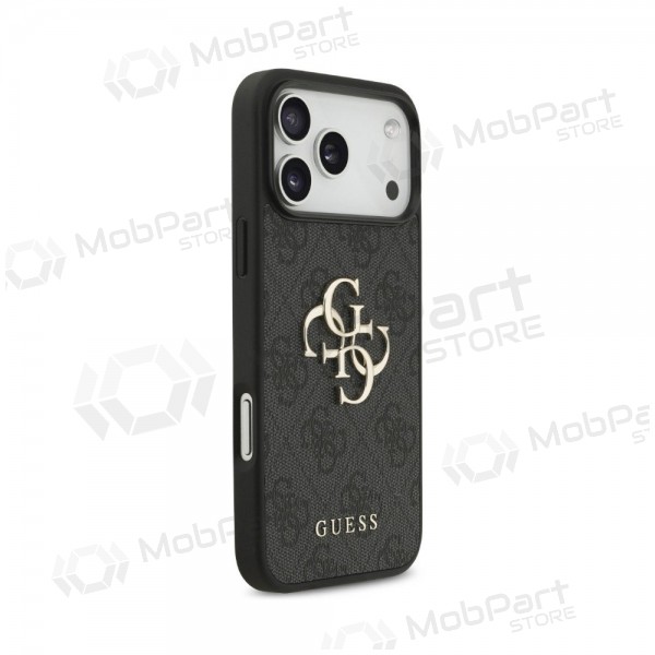 Apple iPhone 18 Pro Max fodral - Guess PU 4G Metal Logo (grå)