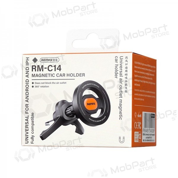 Universal bilhållare Remax RM-C14 MagSafe (air vent) svart