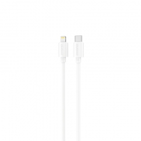 Lightning-kabel Dudao L4X USB-C till Lightning 1.2 m 30 W vit