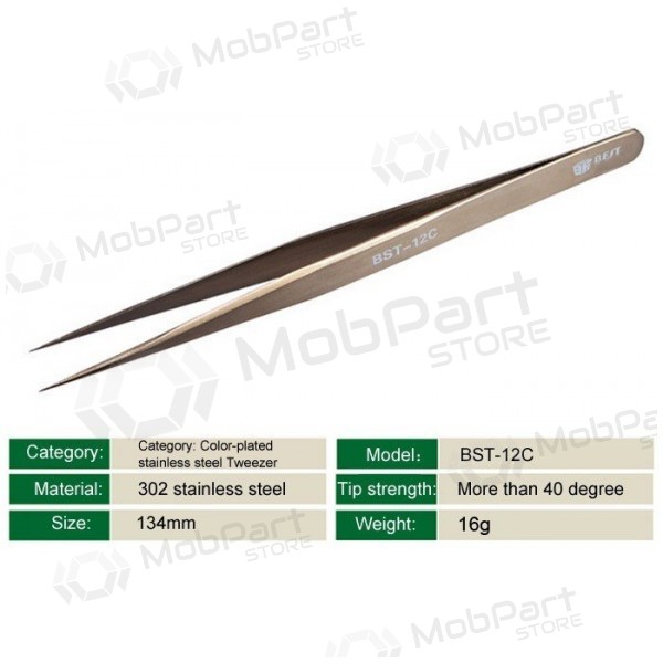 Metall pincett BST-12C
