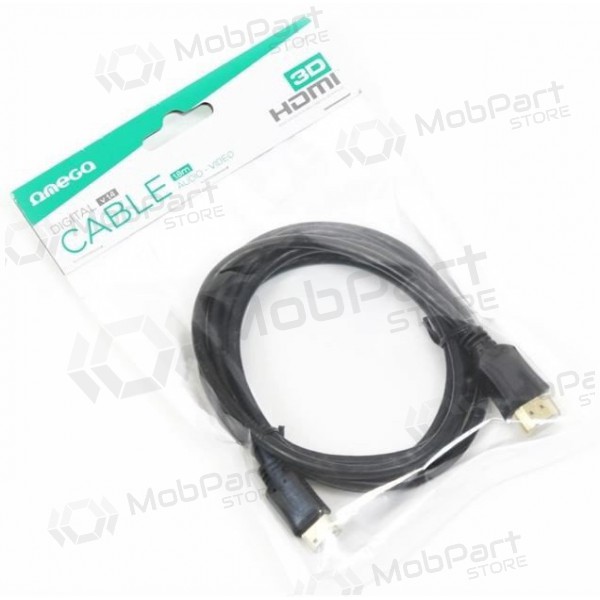 OMEGA HDMI-miniHDMI kabel (v.1.4 4K) 1,8M (svart)