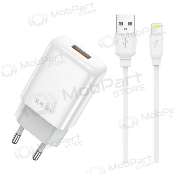 Laddare buitinis Jellico EU01 2.4A USB + Lightning vit