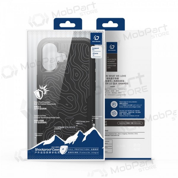 Apple iPhone 17 fodral - Dux Ducis Shld - svart (Contour Pattern)