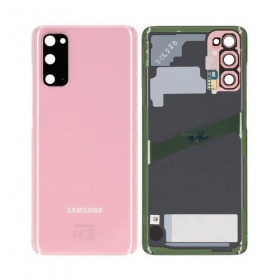 Samsung G981F / G980 Galaxy S20 baksida / batterilucka rosa (Cloud Pink) (begagnad grade C, original)