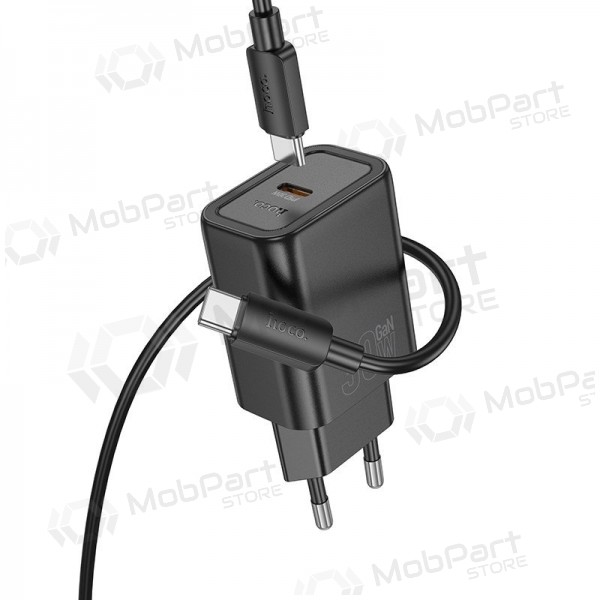 Telefonladdare Hoco N62 GaN USB-C med USB-C-kabel 1 m svart