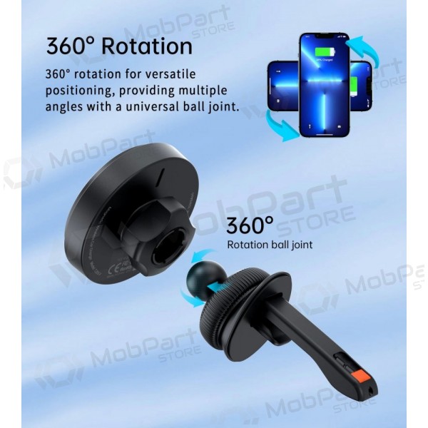 Automobilinis laikiklis-laddare Choetech T205-F MagSafe 15W svart
