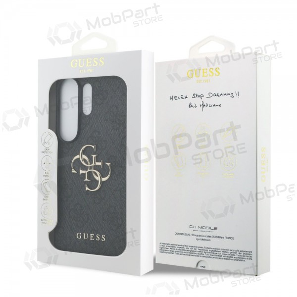 Samsung Galaxy S26 Ultra fodral - Guess PU 4G Metal Logo (grå)