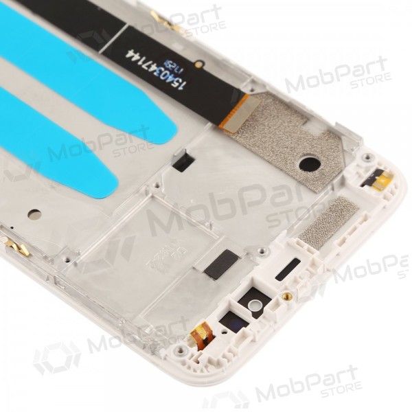 Xiaomi Mi A1 / Mi 5X skärm (vit) (med ram) (begagnad grade C, original)