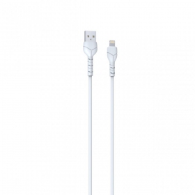 USB kabel Devia Kintone Lightning 1.0m (vit) 5V 2.1A