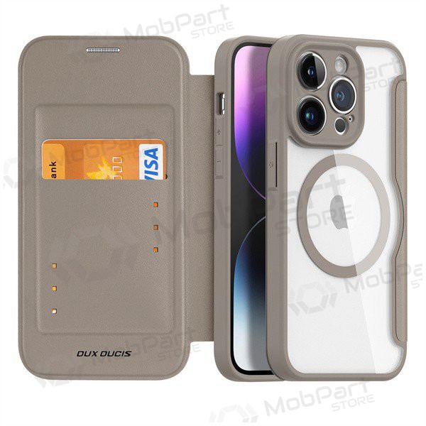 Apple iPhone 13 / 14 fodral -Dux Ducis Skin X Pro- (brun)