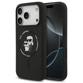 Apple iPhone 17 Pro fodral - Karl Lagerfeld Liquid Silicone Karl and Choupette MagSafe
