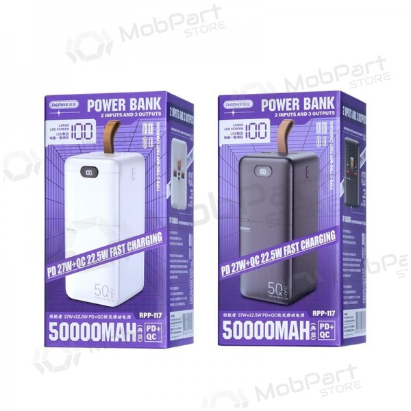 Powerbank Power Bank Remax RPP-117 22.5W 50000mAh svart