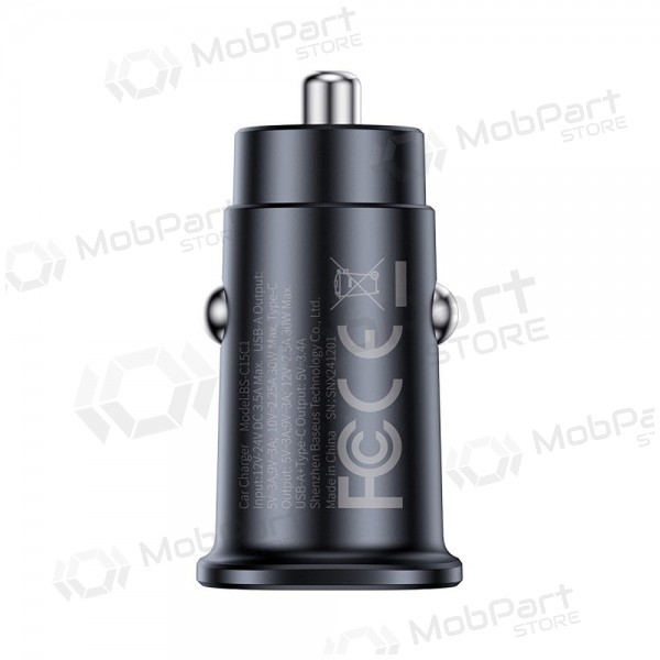 Billaddare Baseus GoTrip 2xUSB-C 30W svart C00072300123-01