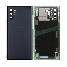 Samsung N975F Galaxy Note 10 Plus baksida / batterilucka svart (Aura Black) (begagnad grade C, original)