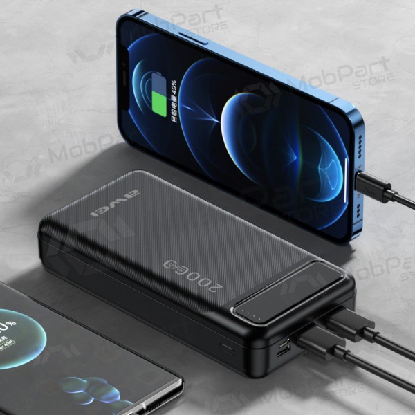 Powerbank Power Bank Awei P6K 5V/2.1A 20000mAh svart
