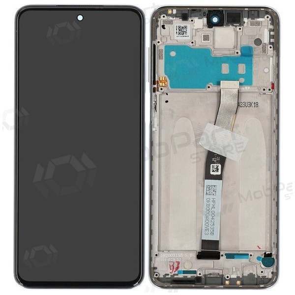 Xiaomi Redmi Note 9 Pro, Note 9S skärm (vit) (med ram) (Premium)