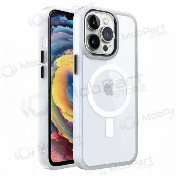 Apple iPhone 15 Pro mobilskal „Premium Mag Cover“ (vit) Apple iPhone 15 Pro mobilskal „Premium Mag Cover“ (vit)