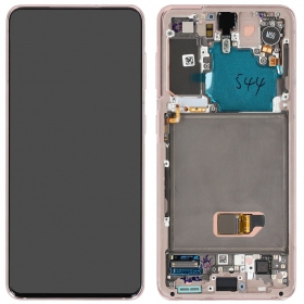 Samsung Galaxy S21 5G skärm (violett) (med ram) (original)