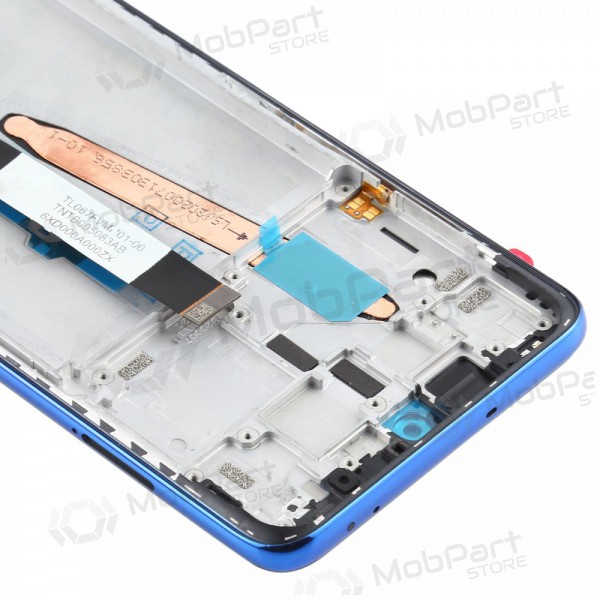 Xiaomi Poco X3 / X3 NFC skärm (blå) (med ram) (service pack) (original)