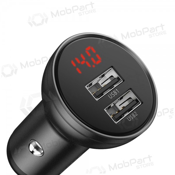 Billaddare Baseus Digital Display CCBX-0G 24 W 2x USB-A svart