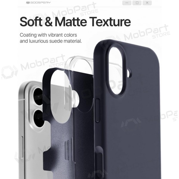 Mobilskal / fodral Mercury Pure Magsafe Silicon Case Apple iPhone 17 mörkblå