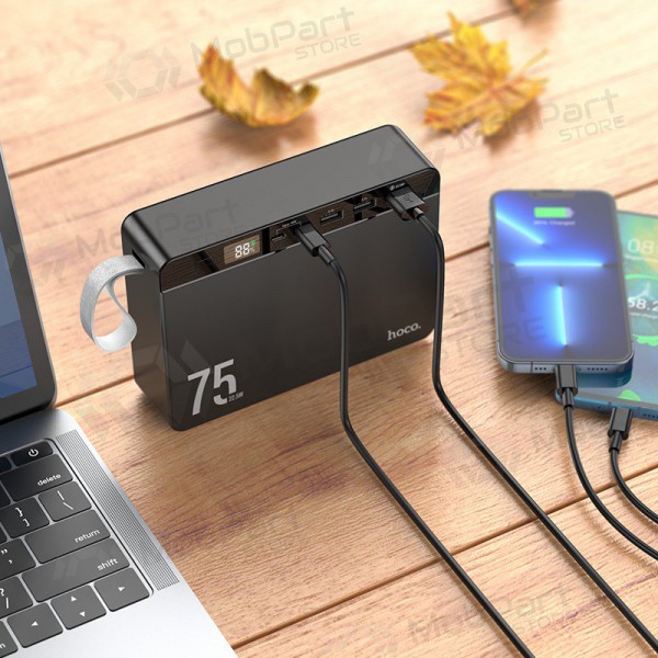 Powerbank Power Bank Hoco J94 Overlord 22.5W 75000mAh svart Powerbank Power Bank Hoco J94 Overlord 22.5W 75000mAh svart