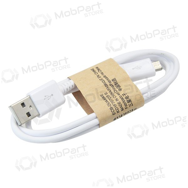 USB kabel microUSB (vit) 1.0m
