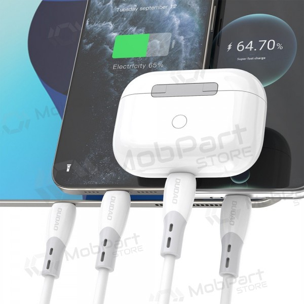 USB-C-kabel Dudao L25SC USB-C till USB-C 2 m 60 W vit