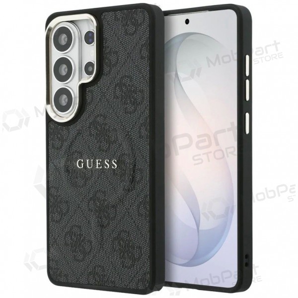 Samsung Galaxy S26 Ultra fodral - Guess PU Leather 4G Gold Frame Magnetic (svart)