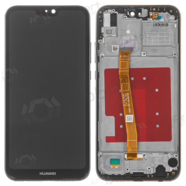 Huawei P20 Lite skärm (svart) (med ram) (begagnad grade B, original) Huawei P20 Lite skärm (svart) (med ram) (begagnad grade B, original)